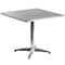 Flash Furniture Square Table Set, Aluminum, Plastic, Stainless Steel, Grey TLH-ALUM-32SQ-017BCHR4-GG - alternate 7