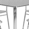 Flash Furniture Square Table Set, Aluminum, Plastic, Stainless Steel, Grey TLH-ALUM-32SQ-017BCHR4-GG - alternate 9
