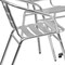 Flash Furniture Square Table Set, Aluminum, Plastic, Stainless Steel, Grey TLH-ALUM-32SQ-017BCHR4-GG - alternate 5