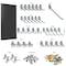 Triton Products 24 In. W x 48 In. H x 1/4 In. D Black Heavy-Duty HDF Round Hole Pegboard 36 pc. Locking Hook Assortment TPB-36BKH-Kit - alternate 5