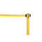 Us Weight Barrier Post with Belt, Yellow, 77 in Length, 38 1/2 in Post Height, No Legend, Unfinished U2055YEL - alternate 2