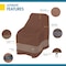 Duck Covers Ultimate Brown Patio Rocking Chair Cover, 28"W x 33"D x 40"H UPR303540 - alternate 6