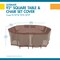 Duck Covers Ultimate Mocha Patio Square Table Set Cover, 92"L x 92"W x 32"H UTS09292 - alternate 9
