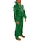 Tingley Flame Resistant Coverall Rain Suit, PVC, 17 mil Thick, Attached Hood, Green, S V41108 - alternate 7