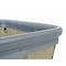R&B Wire Products Vinyl Basket Truck with Air Cushion Bumper and Steel Base, 6 Bushel, Beige 406SOBC/BG - alternate 3