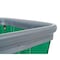 R&B Wire Products Vinyl Basket Truck with Air Cushion Bumper and Steel Base, 16 Bushel, Forest Green 416SOBC/FG - alternate 2