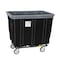 R&B Wire Products Vinyl Basket Truck with Air Cushion Bumper and Steel Base, 6 Bushel, Black 406SOBC/BLK - alternate 1