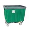 R&B Wire Products Vinyl Basket Truck with Air Cushion Bumper and Steel Base, 8 Bushel, Forest Green 408SOBC/FG - alternate 1