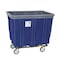 R&B Wire Products Vinyl Basket Truck with Air Cushion Bumper and Steel Base, 14 Bushel, Navy 414SOBC/NVY - alternate 1