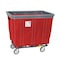 R&B Wire Products Vinyl Basket Truck with Air Cushion Bumper and Steel Base, 6 Bushel, Red 406SOBC/RD - alternate 1
