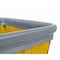 R&B Wire Products Vinyl Basket Truck with Air Cushion Bumper and Steel Base, 6 Bushel, Yellow 406SOBC/YEL - alternate 2