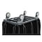 R&B Wire Products Vinyl Basket Truck with Steel Base, 12 Bushel, Black 412SOC/BLK - alternate 2