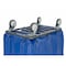 R&B Wire Products Vinyl Basket Truck with Steel Base, 8 Bushel, Blue 408SOC/BL - alternate 2