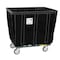 R&B Wire Products Vinyl Basket Truck with Steel Base, 12 Bushel, Black 412SOC/BLK - alternate 1