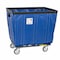R&B Wire Products Vinyl Basket Truck with Steel Base, 8 Bushel, Blue 408SOC/BL - alternate 1