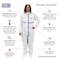 International Enviroguard Disposable Coveralls, M, White, Nonwoven, Storm Flap, Zipper W2502-M - alternate 3