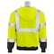 Deltaplus High Visibility Hooded Sweatshirt, Class 3, Type R, 100% Polyester Fleece, Lime, L 62986 - alternate 3