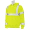 Deltaplus High Visibility Hooded Sweatshirt, Class 3, Type R, 100% Soft Polyester Fleece, Lime, M 61540 - alternate 2