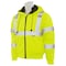 Deltaplus Hi-Vis Bomber Jacket, 300D Oxford Polyester with PU Coating, Fleece Liner, Class 3 Lime, M 62434 - alternate 4