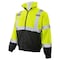 Deltaplus Hi-Vis Bomber Jacket, 300D Polyester with PU Coating, Hi-Viz Lime/Black, M 63345 - alternate 5