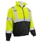 Deltaplus Hi-Vis Bomber Jacket, 300D Polyester with PU Coating, Hi-Viz Lime/Black, M 63345 - alternate 6