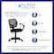 Flash Furniture Mesh Task Chair, 15-1/2" to 19-1/2", Fixed Arms, Black WA-3074-BK-A-GG - alternate 7