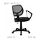 Flash Furniture Mesh Task Chair, 15-1/2" to 19-1/2", Fixed Arms, Black WA-3074-BK-A-GG - alternate 4