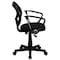 Flash Furniture Mesh Task Chair, 15-1/2" to 19-1/2", Fixed Arms, Black WA-3074-BK-A-GG - alternate 9
