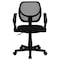 Flash Furniture Mesh Task Chair, 15-1/2" to 19-1/2", Fixed Arms, Black WA-3074-BK-A-GG - alternate 10