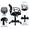 Flash Furniture Mesh Task Chair, 15-1/2" to 19-1/2", Fixed Arms, Black WA-3074-BK-A-GG - alternate 6