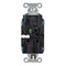 Hubbell Wiring Device-Kellems Straight Blade Receptacle, 5-15R, 15 A, 125V AC, 2 Pole, 3 Wire, Surface Mount, Grounded 5252STBL - alternate 2