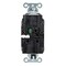 Hubbell Wiring Device-Kellems Straight Blade Receptacle, 5-15R, 15 A, 125V AC, 2 Pole, 3 Wire, Surface Mount, Grounded 5262STBK - alternate 2