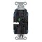 Hubbell Wiring Device-Kellems Straight Blade Receptacle, 5-15R, 15 A, 125V AC, 2 Pole, 3 Wire, Surface Mount, Grounded 5262STBLTR - alternate 2