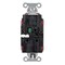 Hubbell Wiring Device-Kellems Straight Blade Receptacle, 5-20R, 20 A, 125V AC, 2 Pole, 3 Wire, Surface Mount, Grounded 5362STRTR - alternate 2