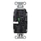 Hubbell Wiring Device-Kellems Straight Blade Receptacle, 5-15R, 15 A, 125V AC, 2 Pole, 3 Wire, Surface Mount, Grounded BR15STGY - alternate 2