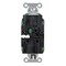Hubbell Wiring Device-Kellems Straight Blade Receptacle, 5-20R, 20 A, 125V AC, 2 Pole, 3 Wire, Surface Mount, Single, Green BR20STGN - alternate 2