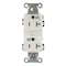 Hubbell Wiring Device-Kellems Duplex Straight Blade Receptacle, 5-20R, 20 A, 125V AC, 2 Pole, 3 Wire, Flush Mount, Grounded BR20WHIWRTR - alternate 2