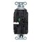 Hubbell Wiring Device-Kellems Straight Blade Receptacle, 5-20R, 20 A, 125V AC, 2 Pole, 3 Wire, Surface Mount, Grounded DR20STBK - alternate 1