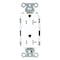 Hubbell Wiring Device-Kellems Straight Blade Receptacle, 5-20R, 20 A, 125V AC, 2 Pole, 3 Wire, Surface Mount, Grounded DR20STWTR - alternate 2