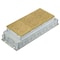 Hubbell Wiring Device-Kellems Electrical Box, 34 cu in, Floor Box Type, 3 Gangs, Brass, Rectangular Shape FB2423 - alternate 4