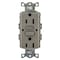 Hubbell Wiring Device-Kellems GFCI Receptacle, 15A, 125VAC, 5-15R, Gray GFR15GRY - alternate 2