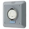 Hubbell Wiring Device-Kellems Locking Receptacle, L6-20R, 20 A, 250V AC, Single Phase, 2 Pole, Flush Mount, Screw Terminals, Gray HBL2320SR2 - alternate 3