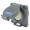 Hubbell Wiring Device-Kellems Watertight Flanged Locking Receptacle, L6-20R, 20 A, 250V AC, Single Phase, 2 Pole, Flush Mount HBL2320SW - alternate 2