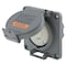 Hubbell Wiring Device-Kellems Watertight Flanged Locking Receptacle, L14-20R, 20 A, 125/250V AC, Single Phase, 3 Pole, Gray HBL2410SW - alternate 2