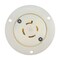 Hubbell Wiring Device-Kellems Locking Receptacle, L15-20R, 20 A, 250V AC, Three Phase, 3 Pole, Flush Mount, White HBL2426ST - alternate 2