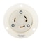Hubbell Wiring Device-Kellems Locking Receptacle, L6-30R, 30 A, 250V AC, Single Phase, 2 Pole, Flush Mount, White HBL2626ST - alternate 4
