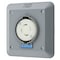 Hubbell Wiring Device-Kellems Locking Receptacle, L15-30R, 30 A, 250V AC, Three Phase, 3 Pole, Flush Mount, Screw Terminals, Gray HBL2720SR2 - alternate 2