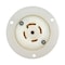Hubbell Wiring Device-Kellems Locking Receptacle, L21-30R, 30 A, 120/208V AC, Three Phase, 4 Pole, Flush Mount, White HBL2816ST - alternate 1