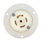 Hubbell Wiring Device-Kellems Locking Receptacle, L23-30R, 30 A, 277/480V AC, Three Phase, 4 Pole, Flush Mount, White HBL2826ST - alternate 1