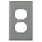 Hubbell Wiring Device-Kellems Single Receptacle Cover, Gray HBL3043BEGY - alternate 2